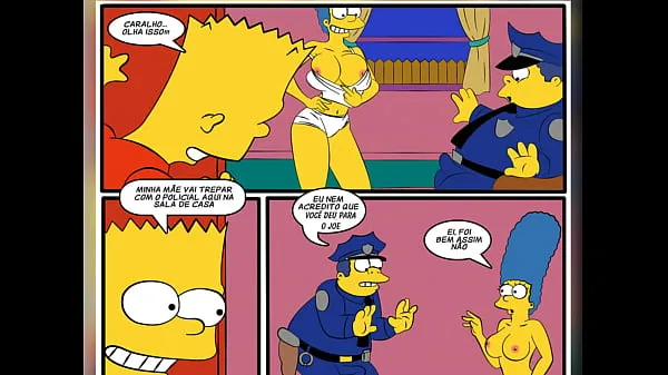 Nuevas Comic Book Porn - Parodia de dibujos animados Los Simpsons - Sexo con el policía películas nuevas