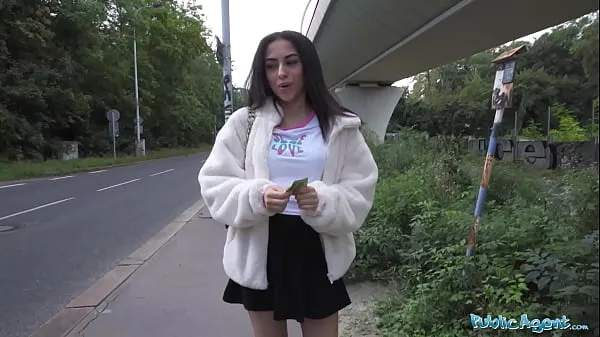 Fresh Public Agent - Pretty British Brunette Teen Sucks and Fucks big cock outside after nearly getting run over by a runaway Fake Taxi fresh Movies